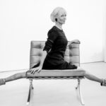 Gillian Flynn in the Barcelona chair