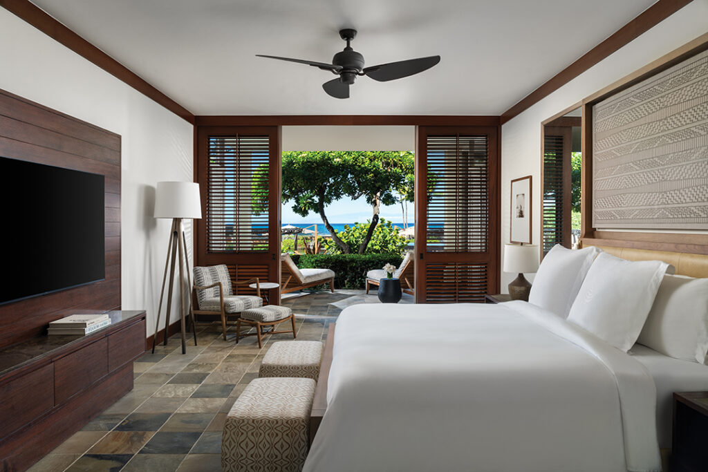 The resort’s guestrooms, suites, and villas boasts stunning views of the ocean and pools