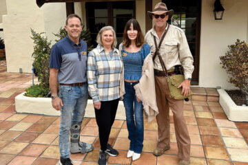 Rancho Santa Fe Historical Society board members Cutter Clotfelter, Kim Snyder, Terri Chivetta, and Chaco Clotfelter