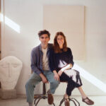 Michael and Mariel Upton at their live-work HQ in Vista. Here, Michael produces art for both Upton and solo shows