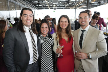 Elijah Sandford and Hannah Kurtin Sandford, Lily Fallah, and Keaton Gaibler