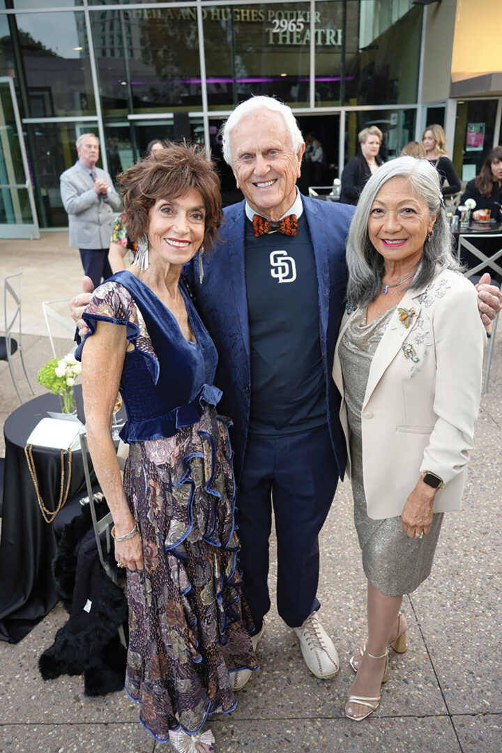 Joyce Gattas and Jay Jeffcoat with Evelyn Lamden