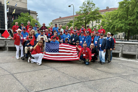 The Red Team was one of three groups of veterans and volunteers who traveled to Washington, D.C. courtesy of San Diego Honor Flight