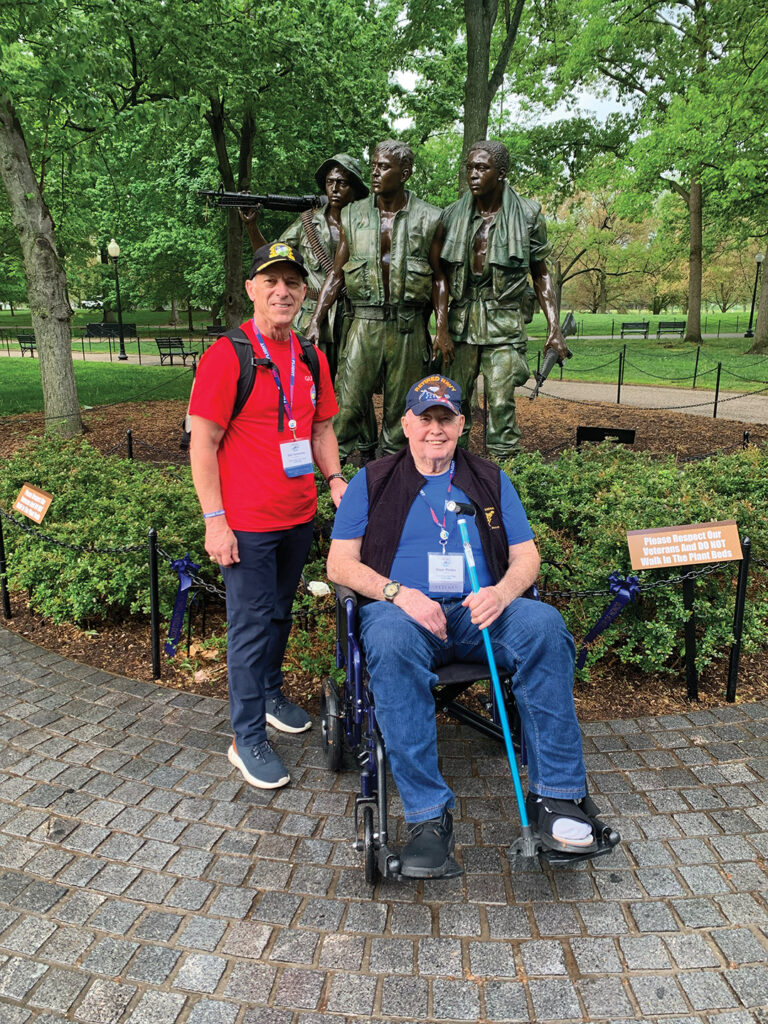 Battle buddy Bob Kamensky with veteran Roger Rhodes