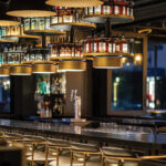 Rare Society evokes a 1920s vibe with its dark interiors and gold accents