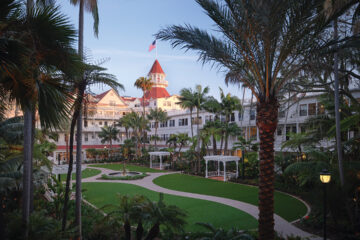The lush central garden courtyard was restored to its Victorian “roots” by Burton Landscape Architecture Studio