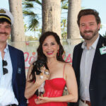 Austin Hale, Jessica Gercke with Silky, and with Mike Makie