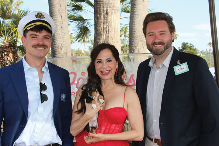 Austin Hale, Jessica Gercke with Silky, and with Mike Makie