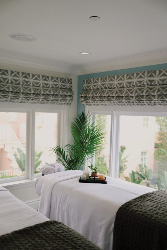 The spa has six tranquil treatment rooms for services including body treatments, facials, and massages