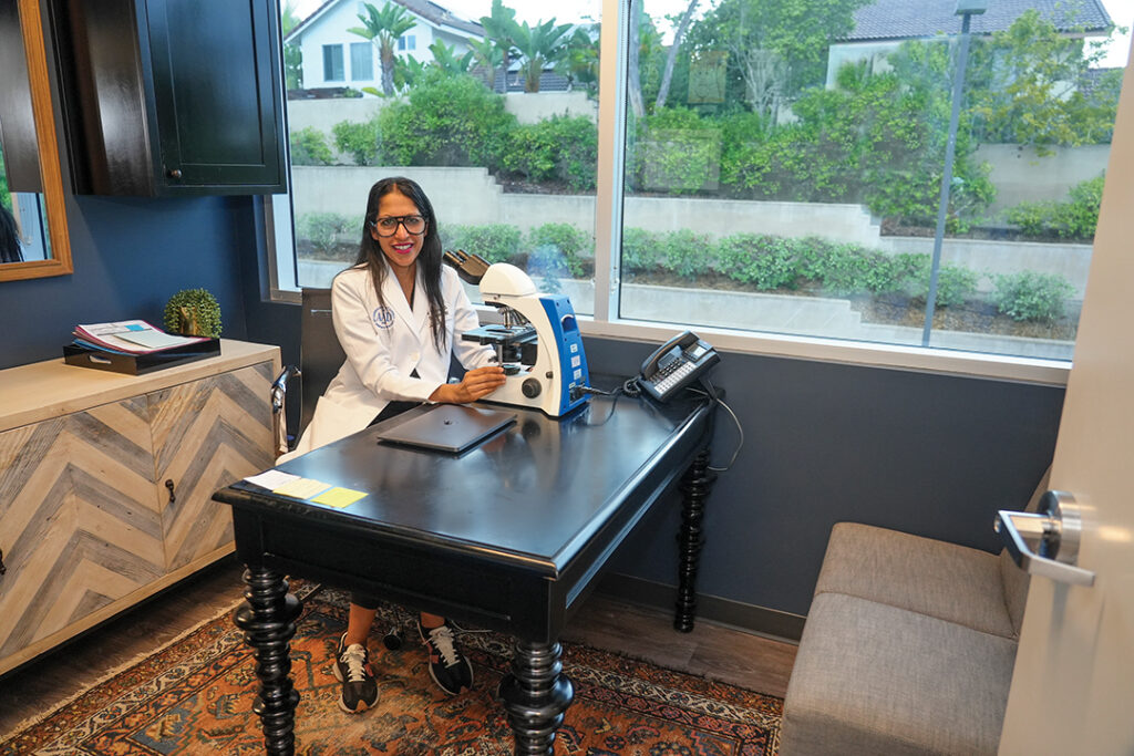 Readers’ Choice, Dermatologist:
Vishakha Gigler, MD, Comprehensive Dermatology Group
Vishakha Gigler, MD, is double board-certified in dermatology and micrographic dermatologic surgery, specializing in medical, cosmetic, and surgical dermatology, including Mohs surgery. A UC San Diego and UC Irvine alumna, she is a fellow of the American Academy of Dermatology and the American Society for Dermatologic Surgery and is the founding dermatologist of the San Diego Esthetician Society.