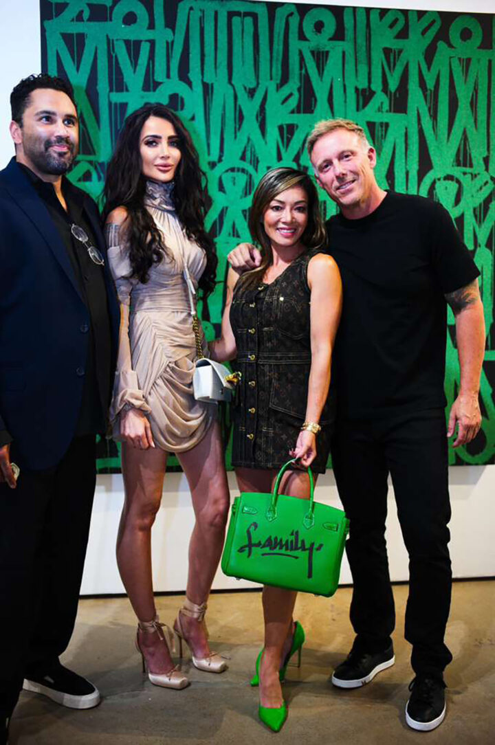 RETNA, Veronika Mudra Lewis, and Jenny and Kris Kroc
