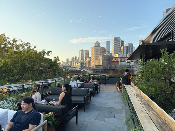 Gorgeous views from the rooftop bar at Populus Seattle