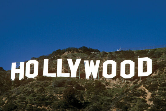 The famous Hollywood Sign in the Hollywood Hills, CA