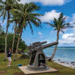 Piti Point, located on the western coast of Guam, and nearby Asan Beach are significant sites that witnessed intense combat during World War II