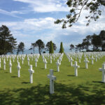 The magnificent and sobering American Cemetery overlooks the hallowed grounds of Omaha Beach, site of one of the bloodiest and most crucial battles of World War II. It is the final resting place for more than 9,000 Americans killed in the D-Day landings and ensuing battles