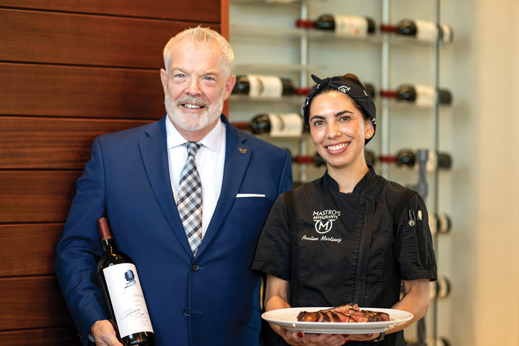 Mastro’s Ocean Club GM Jeremy Wilks with Executive Chef Paulina Martinez