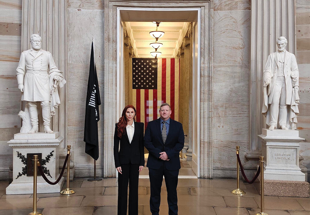 Dominique Plewes with a SOF Congressional Fellow