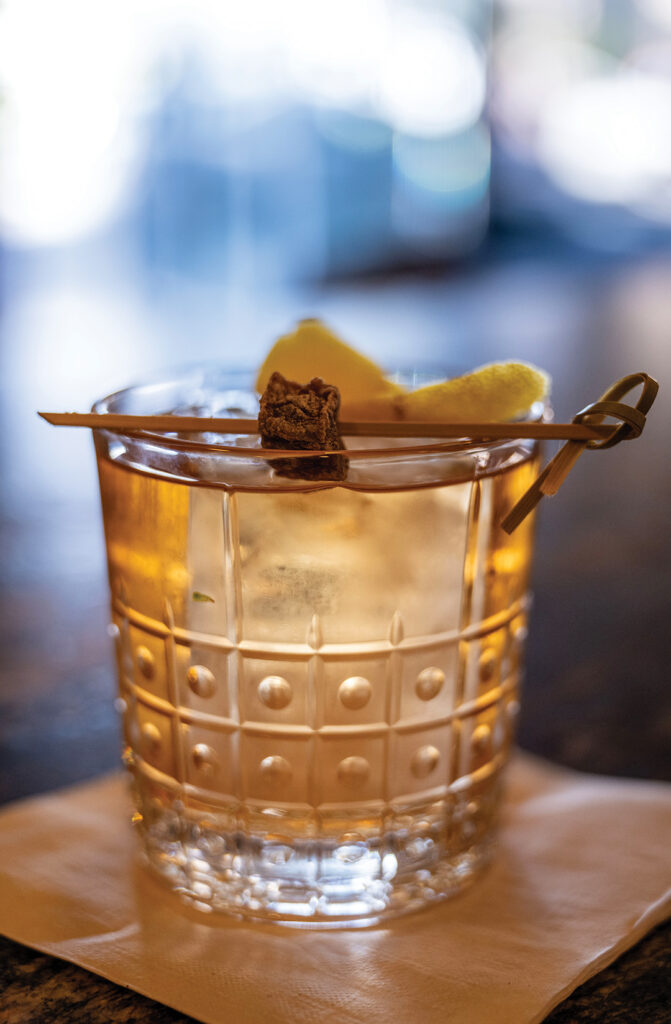 Signature cocktails including the “Ume Old Fashioned” are lent flair care of Asian spirits