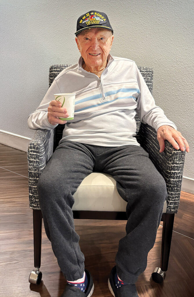 Royce Williams, pictured recently at the weekly Bagels & Baloney breakfast held at the Remington Club in Rancho Bernardo, which is open to all military and former military pilots as well as the public