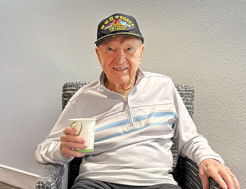 Royce Williams, pictured recently at the weekly Bagels & Baloney breakfast held at the Remington Club in Rancho Bernardo, which is open to all military and former military pilots as well as the public