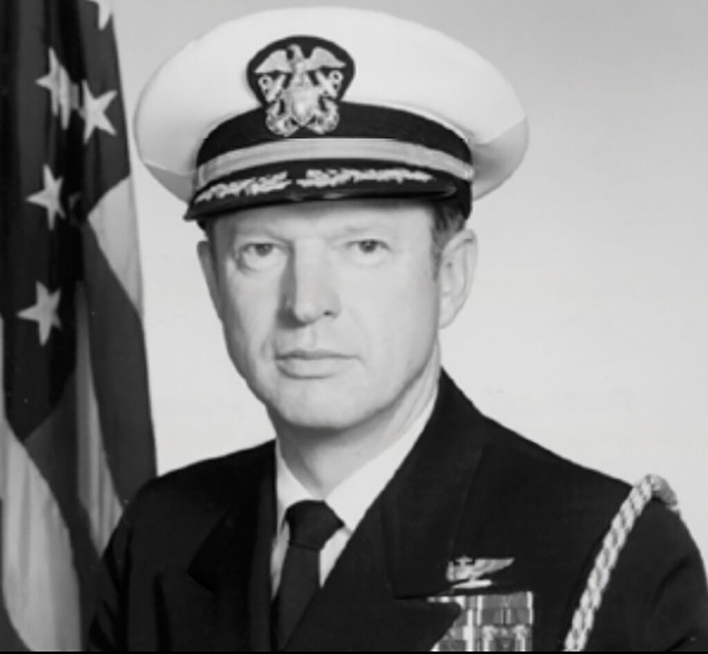 Official U.S. Navy portrait of Captain Elmer Royce Williams in 1973