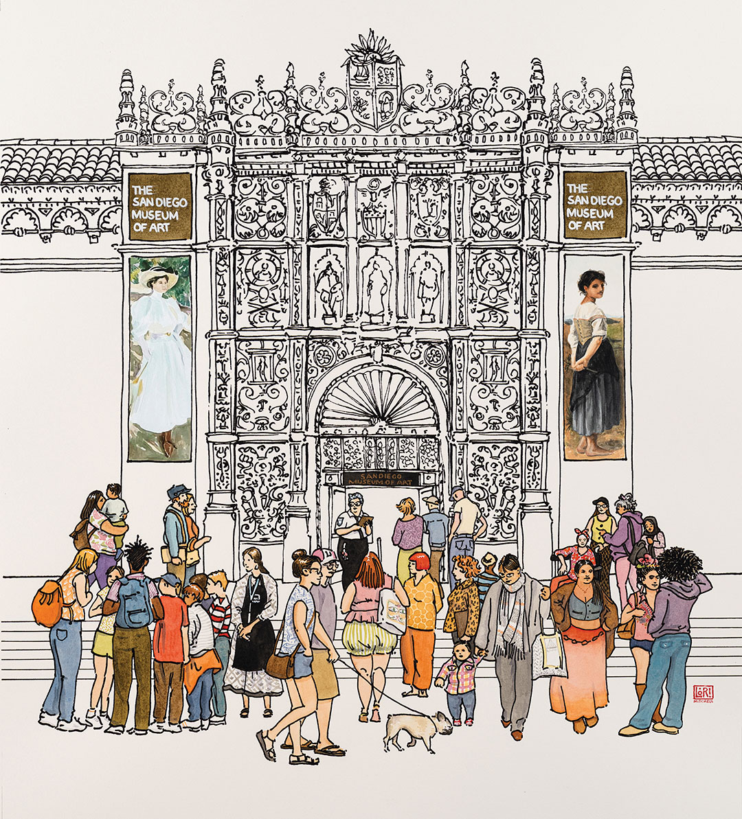 ori Mitchell, Anticipation, 2025. Inkjet print and watercolor on paper.