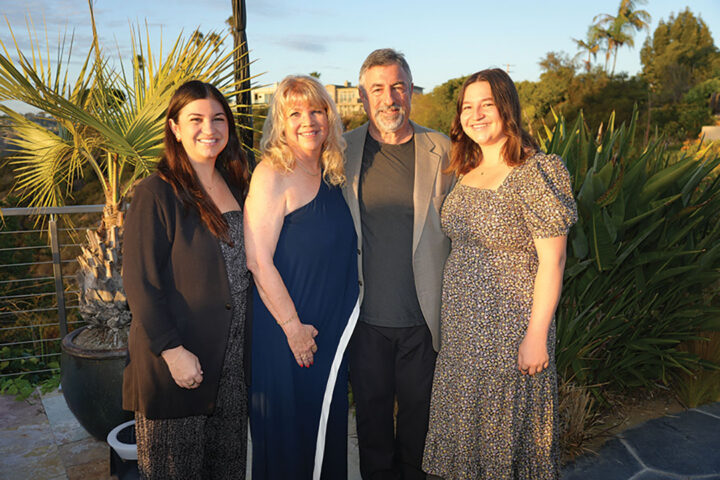 Lindsey Cook, Leslie and James Levinson, and Lauren Levinson
