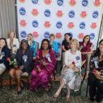 Front row L-R: Eunice Bragais, Raye Clendening, Cheri Enge, Phyllis Epstein, Nancy Maldonado. Back row L-R: Heather Manion, Lisé Markham, Laurie McGrath, Cami Rosso, Beatriz Valencia