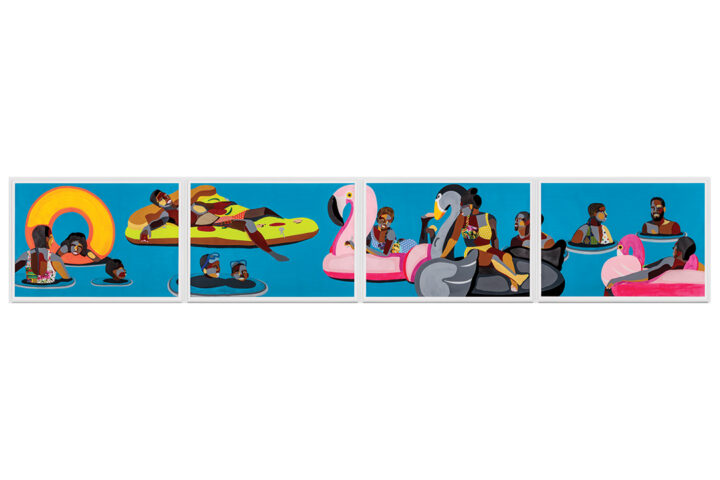 "Floater 74," 2018, Derrick Adams, from the Dean Collection, courtesy of Swizz Beatz and Alicia Keys, photo by Joshua White/JWPictures.com