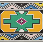 "Ndebele Abstract," 2017, Esther Mahlangu from The Dean Collection, courtesy of Swizz Beatz and Alicia Keys, photo by Glenn Steigelman