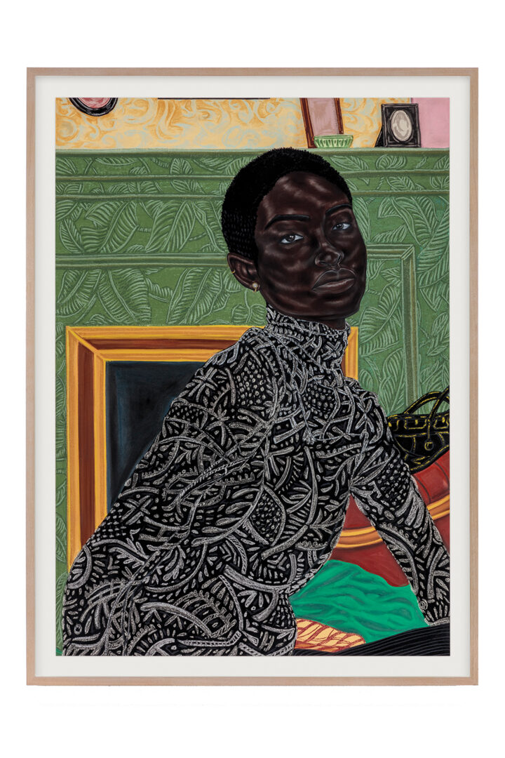 "Paris Apartment," 2016-17, Toyin Ojih Odutola, from the Dean Collection, courtesy of Swizz Beatz and Alicia Keys, the artist, and Jack Shainman Gallery, New York, photo by Joshua White/JWPictures.com