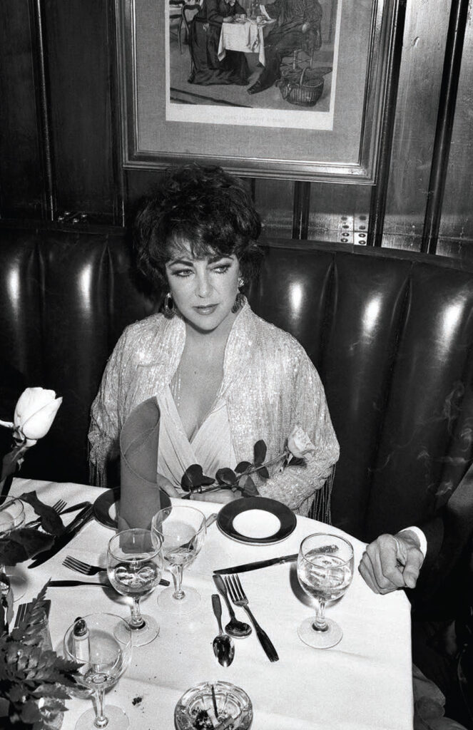 Elizabeth Taylor at Chasen's Restaurant, West Hollywood, 1981
