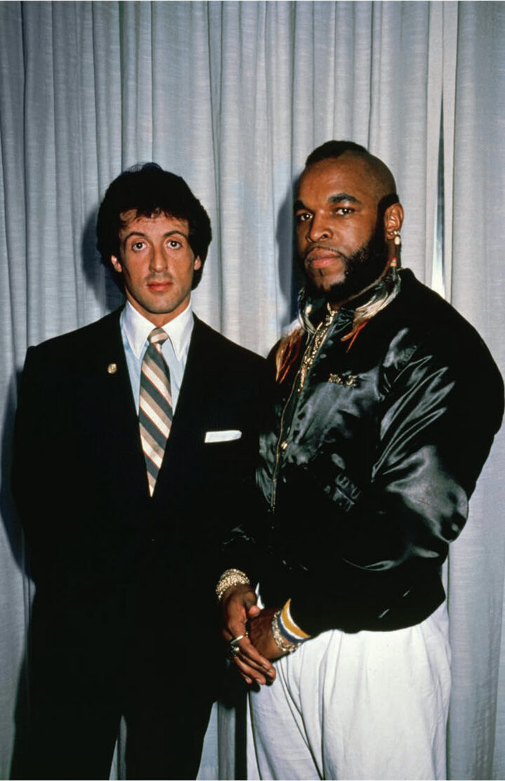 Sylvester Stallone and Mr. T, Promotional Tour for Rocky III, 1982