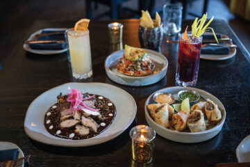 The menu celebrates regional Mexican cooking with a focus on coastal seafood, wood-fired techniques, and locally sourced produce and purveyors