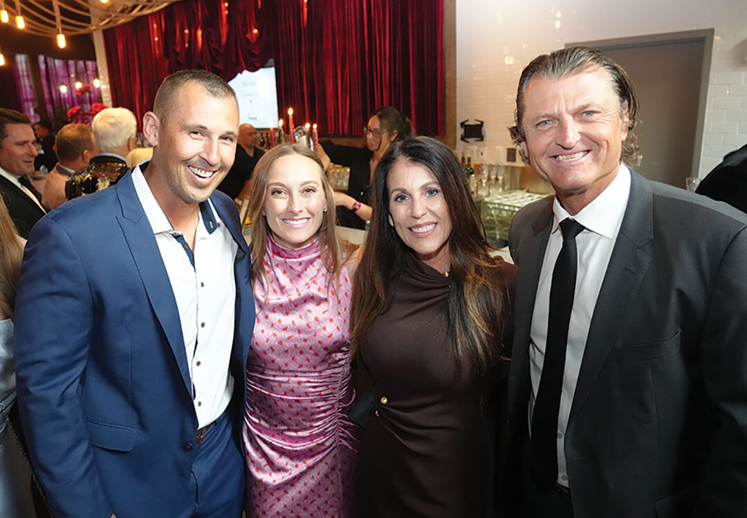 Ryley and Ashley Westman with Tracy and Trevor Hoffman
