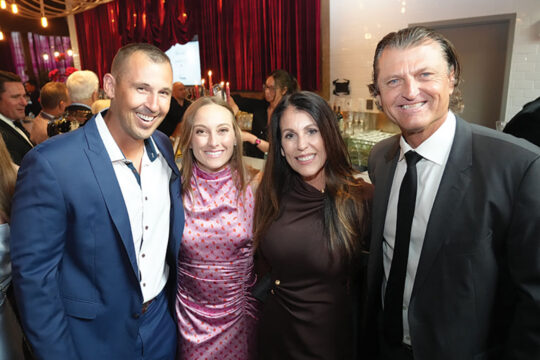 Ryley and Ashley Westman with Tracy and Trevor Hoffman