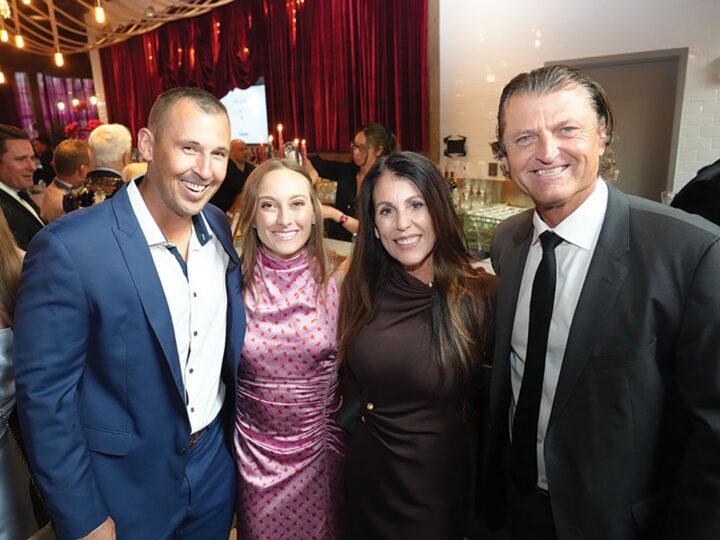Ryley and Ashley Westman with Tracy and Trevor Hoffman