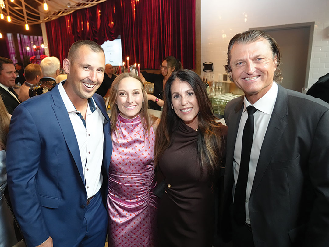 Ryley and Ashley Westman with Tracy and Trevor Hoffman
