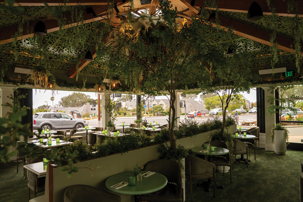 Designed by Michael Soriano of Onairos Design, the new 2,500-square-foot restaurant brings a lush, greenhouse-style retreat to Del Mar Village, featuring hanging greenery, natural textures, ocean views, and retractable windows