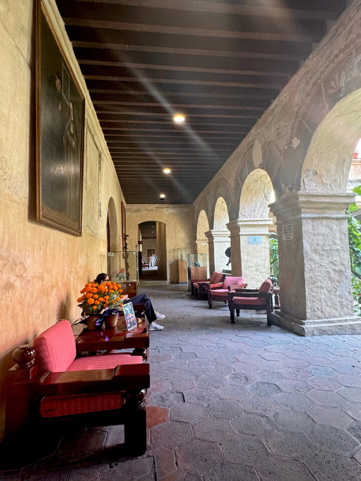 The centuries-old corridors of Hotel Quinta Real Oaxaca are an ideal respite from the festivities