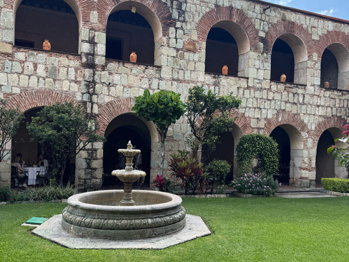 Hotel Quinta Real Oaxaca incorporates a luxury hotel inside a former monastery, keeping all the original details intact