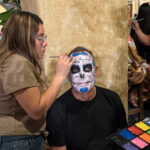 I got into the spirit with calavera face painting, created right in our hotel lobby.