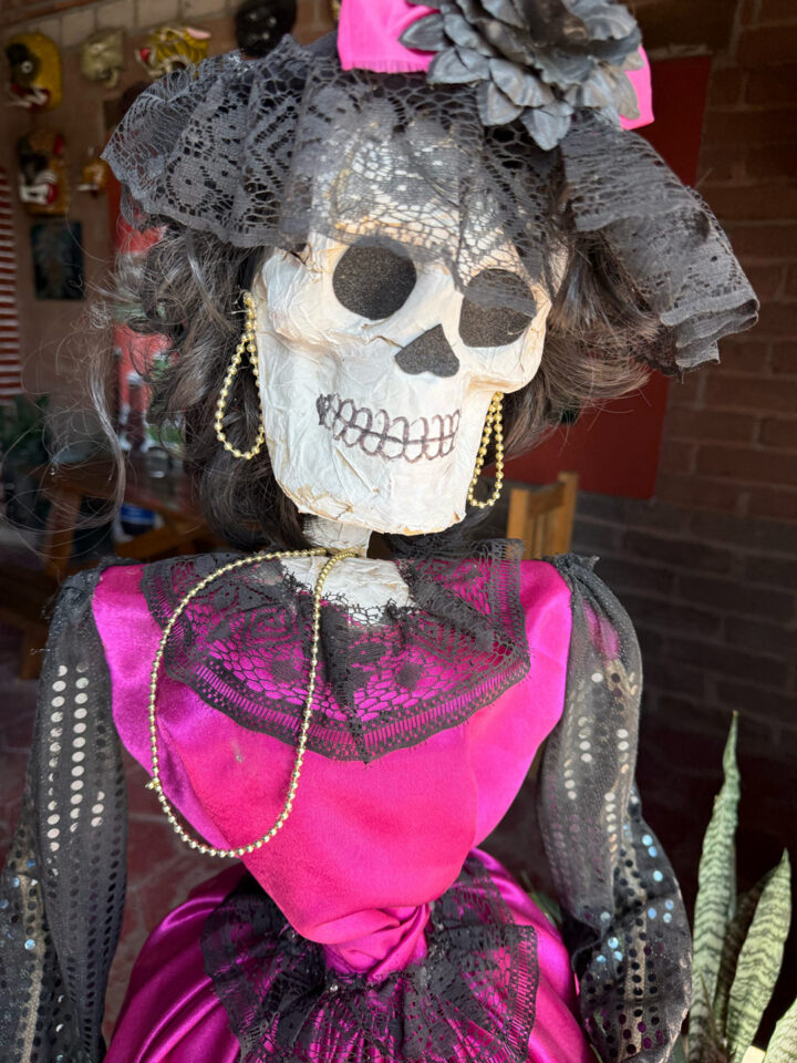Catrina skeletons are everywhere throughout the streets of Oaxaca during Dia de los Muertos
